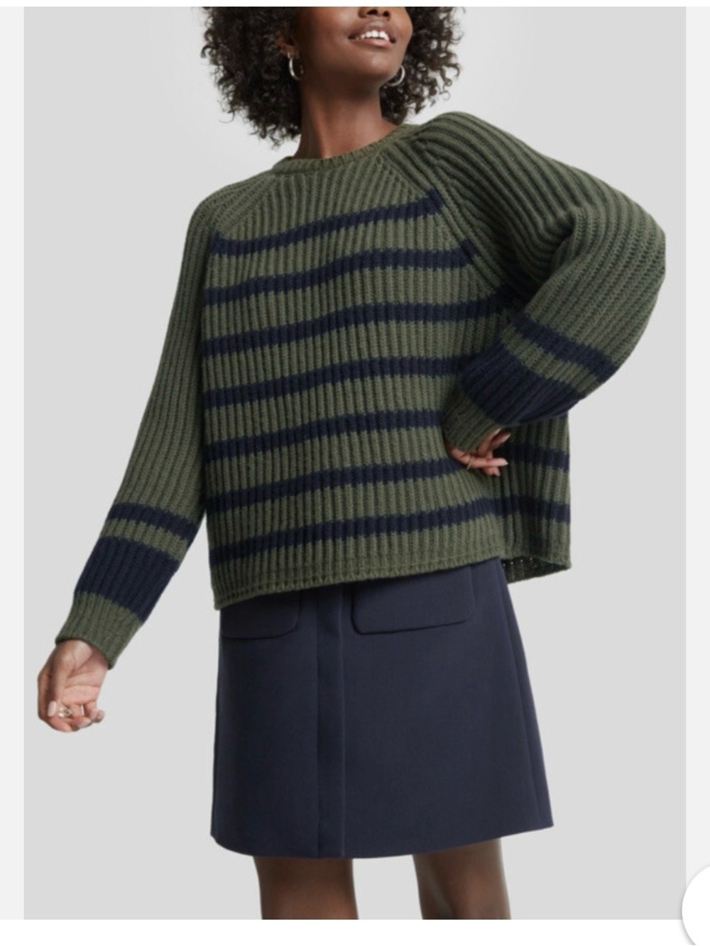 G. Label by GOOP Miya Stand-Collar Rib Sweater